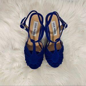 Steve Madden | “P-Radley” Blue Suede Espadrilles